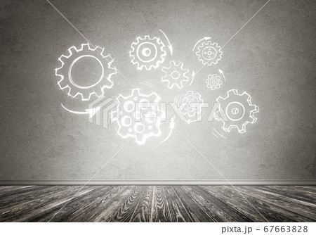 Gear mechanism as teamwork concept 67663828