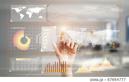 Concept of using modern technologies for business globalization and networking 67664777
