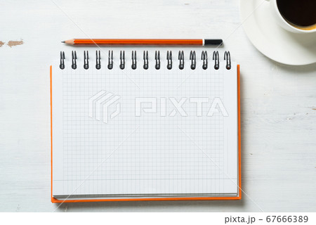 Coffee with notepad and pen Coffee with notepad and pen 67666389