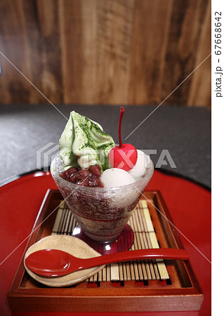 抹茶ソフト白玉団子和風パフェ 67668642