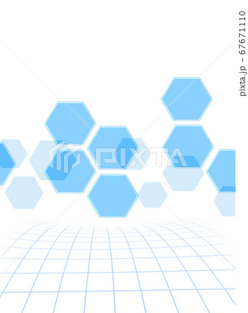 六角形‣亀甲模様をもとにテクノロジー及びサイエンスを表現 67671110