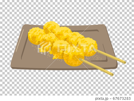 串団子 きなこだんご 皿あり 串団子 きなこだんご 皿あり 67673283