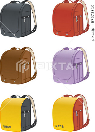 革製ランドセルのイメージイラスト/カラーバリエーション 革製ランドセルのイメージイラスト/カラーバリエーション 67673310