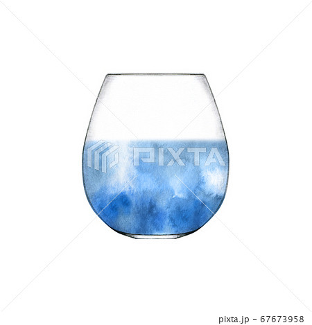 Hand drawn glass of water 67673958