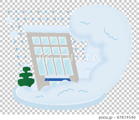 Vector illustration of building suffering from avalanche 67674540
