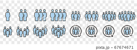 people and population icon set,vector and illustra 67674671
