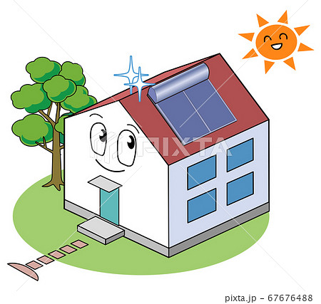 太陽熱温水器付きの家 67676488