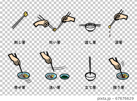 良くない箸の使い方 良くない箸の使い方 67676629