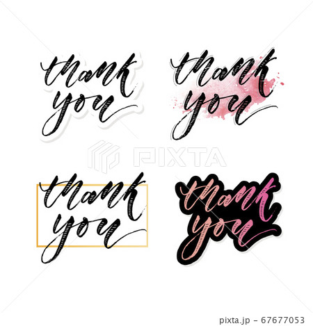 Thank you card. Beautiful greeting card scratched 67677053