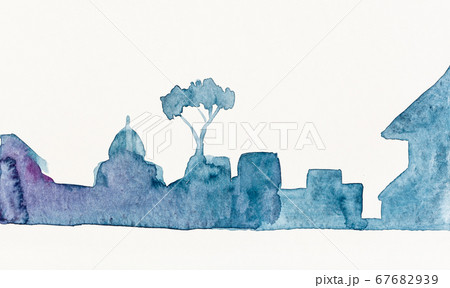 silhouette of skyline of italian medieval town silhouette of skyline of italian medieval town 67682939
