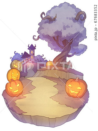 ヴィネット風背景 ハロウィンの雰囲気のイラスト素材