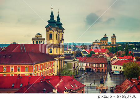 Eger City Viewの写真素材 67683736 Pixta