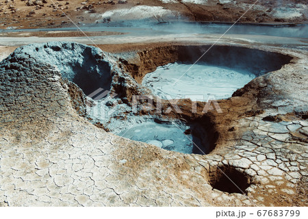 Geothermal area Hverir, Iceland. Geothermal area Hverir, Iceland. 67683799