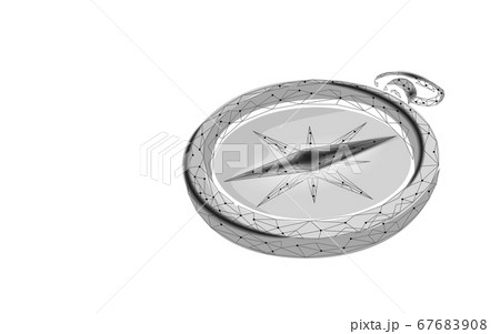 3D low poly compass. Business strategy problem solution concept. Journey travel direction destination banner. World exploration creative idea vector illustration 67683908