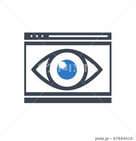 Web Visiblity Vector Glyph Icon 67684010
