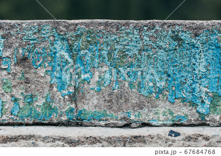Old vintage concrete peel blue paint wall texture  67684768