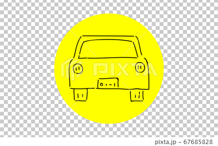 Analog handwriting style loose touch icon: car 67685828