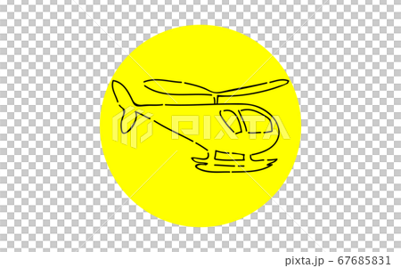 Analog handwriting style loose touch icon: helicopter Analog handwriting style loose touch icon: helicopter 67685831