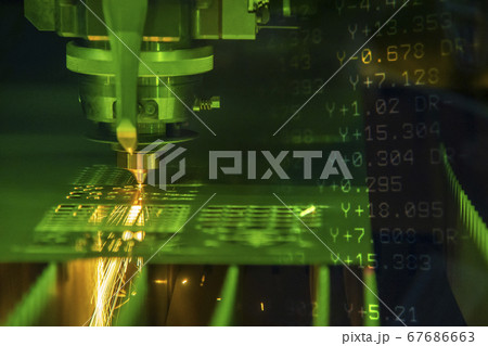 The abstract scene fiber laser cutting machine 67686663