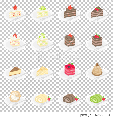 Cake illustration set Cake illustration set 67686964