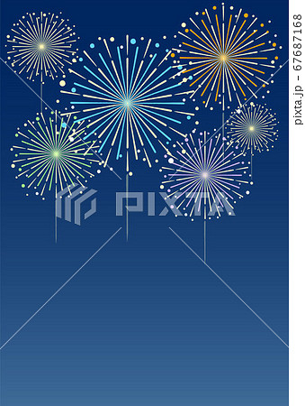 打ち上げ花火の背景イラスト素材 ベクターのイラスト素材