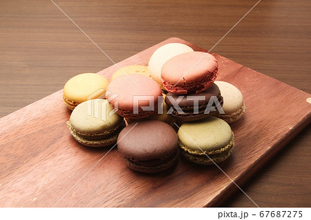 フランスのお菓子 マカロンの写真素材