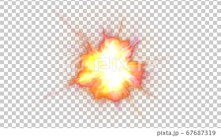 Explosive Electric Shock Flame Effect Graphics Stock Illustration