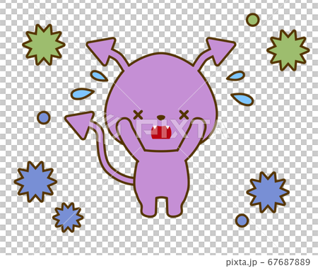 除菌されるウイルスイラスト 67687889