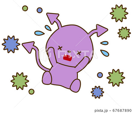 除菌されるウイルスイラスト 67687890