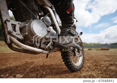 Motorcyclists foot on pedal Motorcyclists foot on pedal 67688841