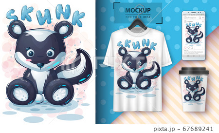 Pretty skunk poster and merchandising. 67689241