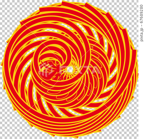 金色和紅色。形象突出。針織，做工，日式素材，背景素材 67689280