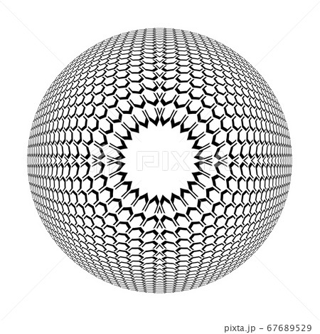 Abstract geometric circle rotation pattern. 3D 67689529