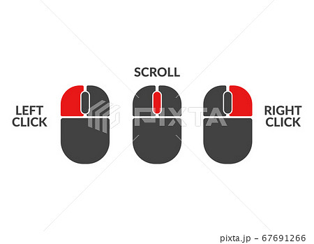 Mouse left and right button click demonstration 67691266
