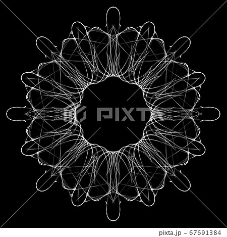 美しい八角形　20200718_001m モノクロ 67691384