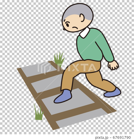 Intrusion on the track Elderly person Dangerous dementia accident Intrusion on the track Elderly person Dangerous dementia accident 67691790