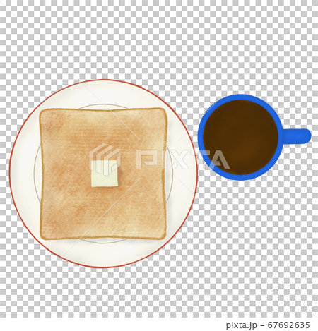 Toast & butter and coffee red x blue Toast & butter and coffee red x blue 67692635