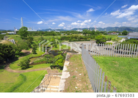 赤穂城跡の天守台からの眺望「日本遺産」「日本100名城」「日本の歴史公園100選」兵庫県赤穂市 67693503