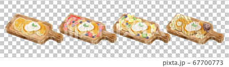 フワフワパンケーキ4種イラストセット 67700773