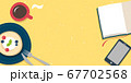 テーブルタイトル素材　黄色 67702568