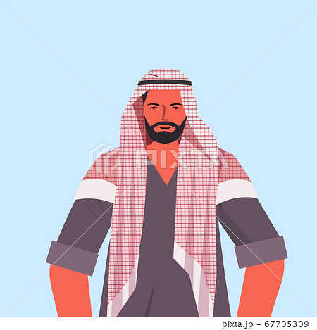 arabic man in traditional clothes arab male cartoon character portrait arabic man in traditional clothes arab male cartoon character portrait 67705309