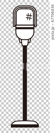Stand microphone black and white 67706836