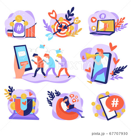 SMM and target advertisement, advertising products in social media 67707930