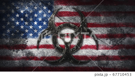Coronavirus outbreak pandemic all over United States of America 3D illustration Coronavirus outbreak pandemic all over United States of America 3D illustration 67710453