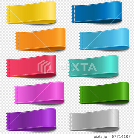 Colorful Ribbon Set And Transparent Background Colorful Ribbon Set And Transparent Background 67714107