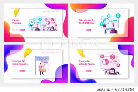 Pareto Law Business Landing Page Template Set. Principle 80/20 Rule. 20 Percent of People Doing 80 Percent of Hard Work Pareto Law Business Landing Page Template Set. Principle 80/20 Rule. 20 Percent of People Doing 80 Percent of Hard Work 67714264