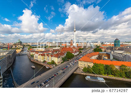 Berlin, Germany Skyline from Above the Spree Berlin, Germany Skyline from Above the Spree 67714297