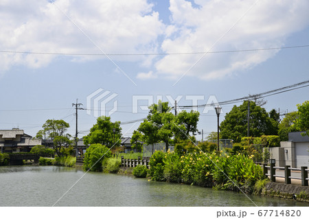 柳川市 掘割のある風景 柳川市 掘割のある風景 67714820