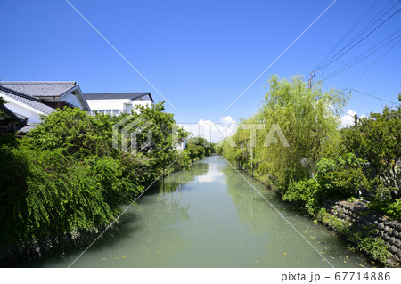 柳川市 掘割のある風景 柳川市 掘割のある風景 67714886