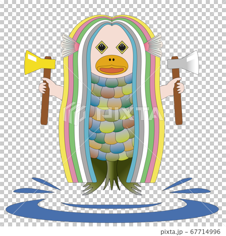 アマビエ1（金の斧と銀の斧）パロディー 67714996